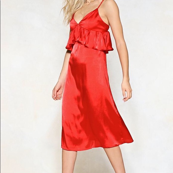 Caught in the Midi Satin Dress 4 - Picture 2 of 6